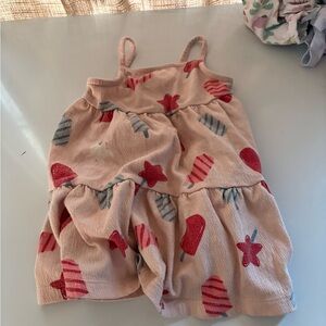 Pink Ice Cream and Star Print Dress